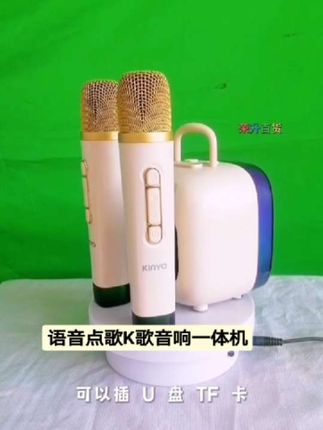 #k歌音响一体机 #蓝牙音箱#声卡音响一体#话筒音响一体