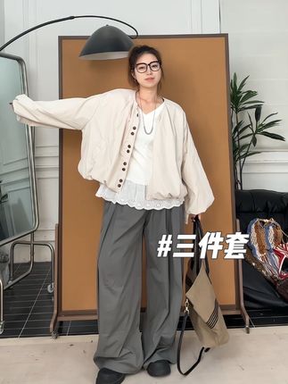 直接get超绝松弛感~#微胖穿搭 #穿搭 #显瘦穿搭 #145斤