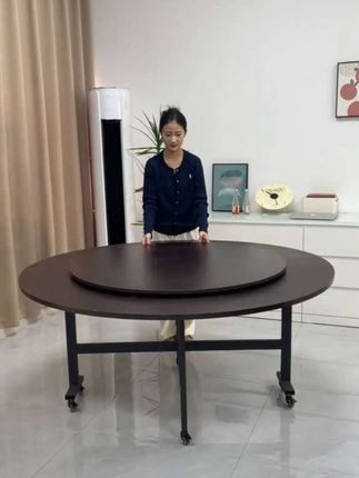 过年过节就这个桌子最实用 #家用折叠桌 #现代简约风格 #小户型家具 #折叠圆桌 #居家好物分享方便又实用