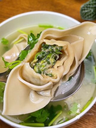 #早餐吃什么#黑皮荠菜大馄饨#荠菜馄饨#馄饨#上海美食