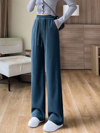 窄版高档阔腿裤女款 ~小个子春秋2025新款宽松欧棉绒直筒裤,休闲显瘦,时尚百搭,精致优雅,保暖舒适,面料柔软,穿着非常舒服#阔腿裤 #直筒裤 #女裝 #谁穿谁好看 #无限回购的宝藏单品