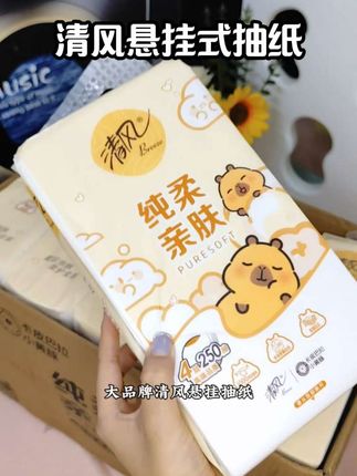 需要家用抽纸赶紧来囤货啦#清风卡皮巴拉 悬挂式抽纸,一箱到手10大提,原生木浆纸纸品真心不错#居家好物 大品牌放心用,卡皮巴拉联名款,放哪都好看,#自用好物分享 消耗品遇到合适真要#悬挂式抽纸