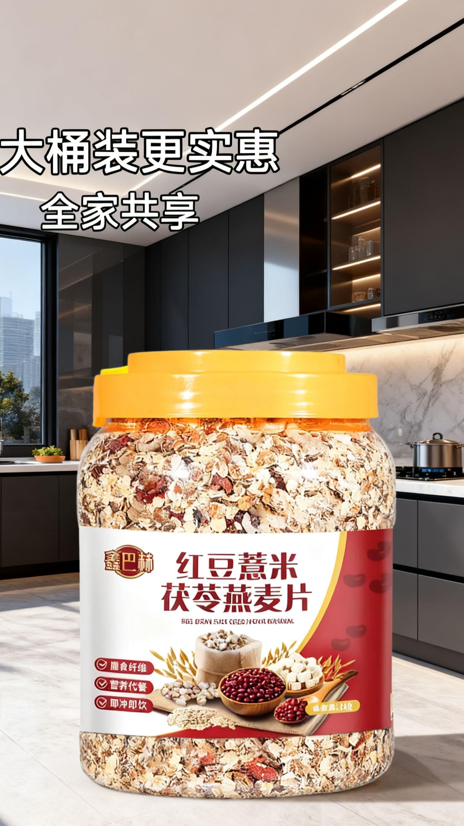 头回吃就爱上!红豆薏米茯苓燕麦片太绝了 头一回吃这款红豆薏米茯苓燕麦片,直接爱上!作为早餐冲饮超方便,即食不用等,还是很棒的代餐选择。配料实在,冲泡后香气浓郁,口感软糯。健身时吃饱腹感超强,能稳稳扛住饥饿,吃完浑身都舒服,不管是赶时间还是控糖期,都是超合适的选择!#太绝了