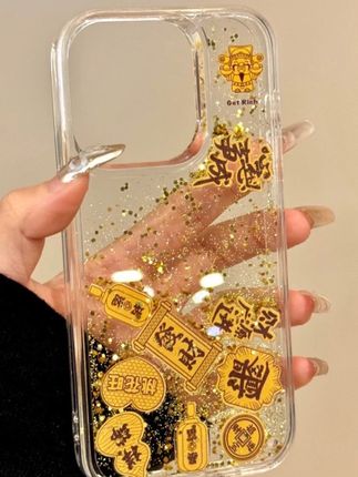 #这个手机壳真的长在我心巴上了 是谁拥有了这种黄金贴贴流沙手机壳啊?原来是我呀,品质真的没的说,寓意非常好哦。#手机壳 #手机壳推荐