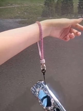 手机挂绳手腕绳女款个性奢华水钻潮流手腕绳结实耐用时尚短款挂绳#手机挂绳手腕绳