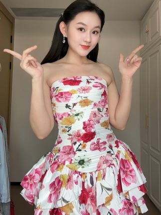 超爱这条海边度假裙