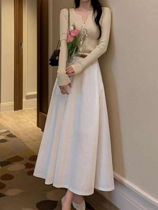 #氛围感穿搭 气质半身裙女式2025新款爆款秋季高腰遮胯大摆a字裙中长款伞裙子 #秋季半身裙 #高腰显瘦 #大裙摆a字裙 @抖音小助手