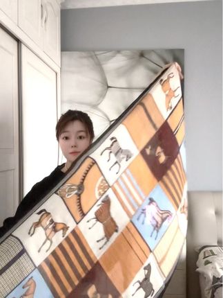 #围巾控 #丝巾搭配 #棉麻围巾搭配