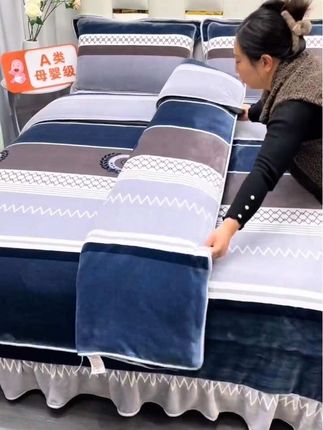 #家纺床上用品 #加厚款牛奶绒四件套 #牛奶绒四件套 #加厚保暖 #保暖又好看