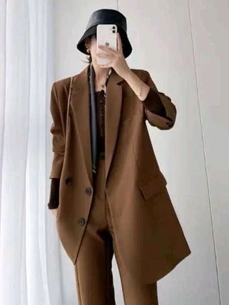 懂点长款秋秋西装外套宽松复古女秋韩版时尚气质休闲显瘦#御姐风穿搭 #穿出高级感 #时尚穿搭 #时髦穿搭 #西装