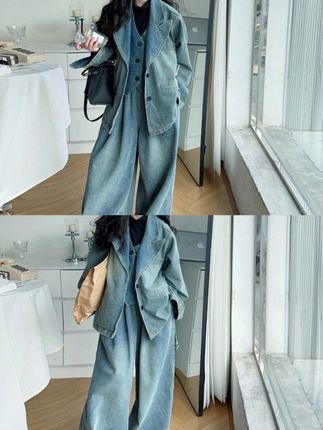 #休闲穿搭 #谁穿谁好看系列 #牛仔外套穿搭 #春秋新款 #潮童穿搭