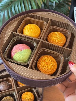 双层提篮月饼呢#零食推荐#月饼礼盒#送礼佳品#中秋月饼#流心月饼