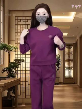 #运动套装 #时尚休闲 #面料柔软舒适 #秋季穿搭 #套装