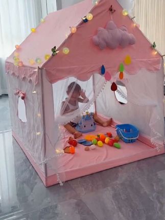 这么漂亮的帐篷游戏屋,没有哪个小女孩会拒绝吧? #室内儿童乐园 #梦幻公主屋 #送给孩子最好的礼物