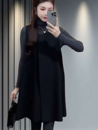 秋季新款时尚显瘦百搭宽松大码两件套