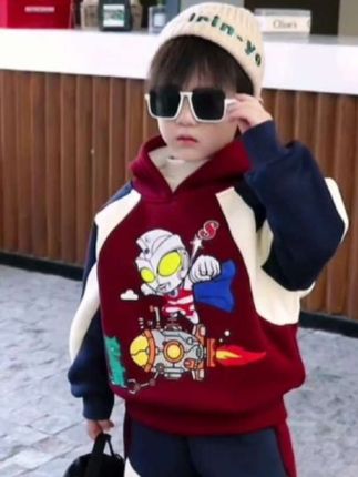 儿童奥特曼衣服秋冬宝宝衣服潮酷痞帅童装