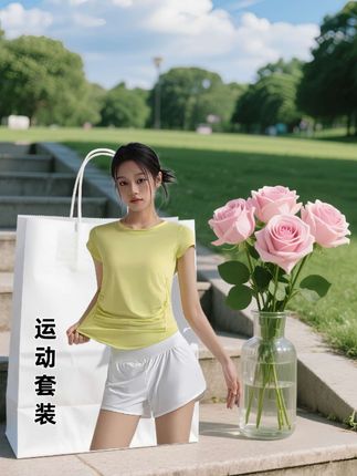 #健身穿搭 #夏季穿搭 #运动休闲套装 #面料舒适透气 #好身材练起来