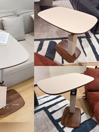 马鞍皮升降边几客厅小茶几可移动小桌子意式极简家用床边桌电脑桌#马鞍皮升降边几#客厅小茶几#可移动小桌子#意式极简家用床边桌电脑桌