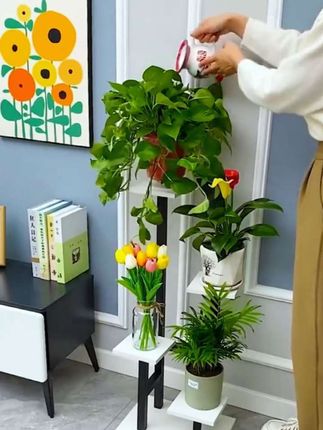 #不锈钢花架子#多层花架#阳台置物架 不锈钢花架子阳台置物架多层客厅落地式花盆架子绿萝移动带轮家用