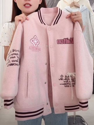#女童新款秋冬款外套 #2025新款超好看夹棉呢子外套 #儿童冬装棒球服#女中大童休闲外套#女童厚外套