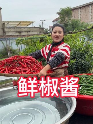 这个秋天怎么能错过这鲜香味美的鲜椒酱呢….就这个味吃一口就上瘾好吃得停不下来!#我的乡村生活 #原创视频 #太好吃了
