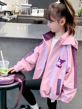 #女童春秋洋气外套#冲锋衣#一衣三穿天冷不慌#这也太好看了