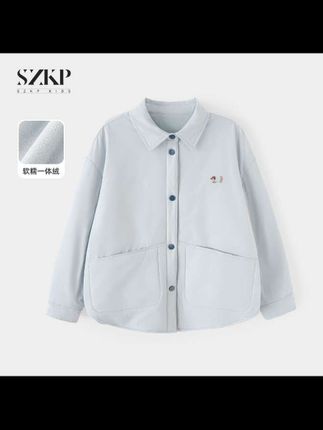 SZKP冬季新款女童装保暖上衣中大童休闲儿童夹棉衬衫#高品质童装 #夹棉衬衫 #保暖上衣 #加厚保暖 #柔软亲肤