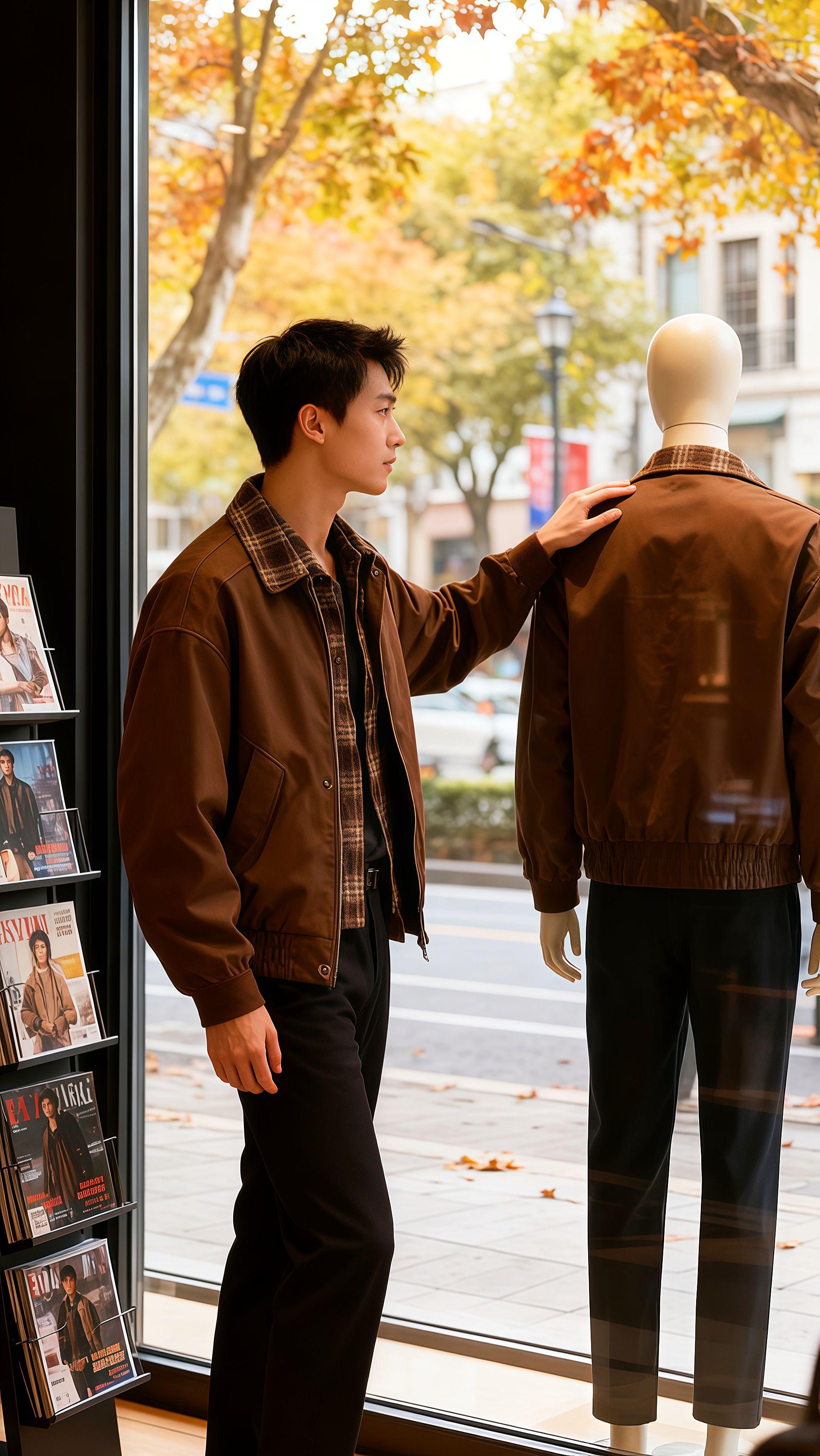 时尚假两件夹克外套。#暖fufu的冬日ootd#秋冬氛围感穿搭的重要性 #我的初冬穿搭look #外套男#来双11解锁秋冬本命穿搭@DOU+上热门 @抖加🔥上热门🔥dou+🔥热点宝 @DOU+小助手