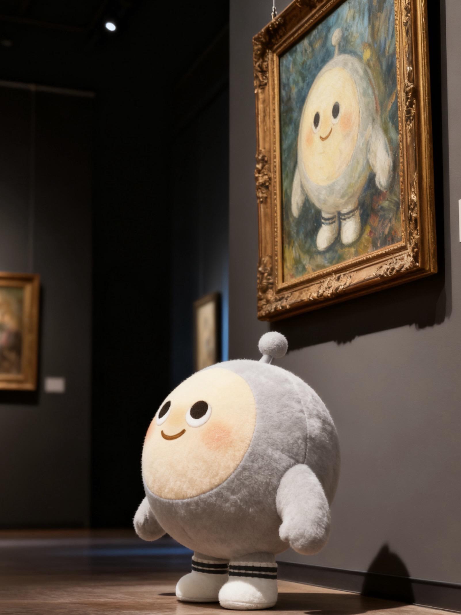 九月底傻傻去看画展。#蛋仔派对#蛋仔奇思妙想计划 #蛋仔灵感对对碰 #蛋仔用AI看画展 mf@Hush__