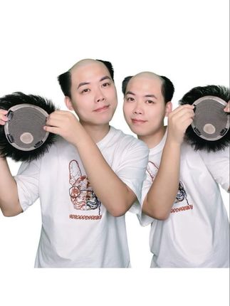 前粘后卡,隐形假发!非常牢固~,#男士发型 #遮盖白发 #假发定制 #全手织真发 #增发补发遮盖白发