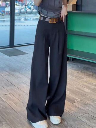 高级感垂感阔腿西装裤子女大码胖mm显瘦遮胯宽高腰小个子梨型身材#高级感穿搭 显瘦阔腿裤#抖音热门 #抖音热搜 @抖加🔥上热门🔥dou+🔥热点宝