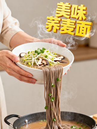 贵州高山苦荞面挂面来了,口感劲道爽滑,荞香味浓郁#荞麦面 #碱水面 #地方特色美食