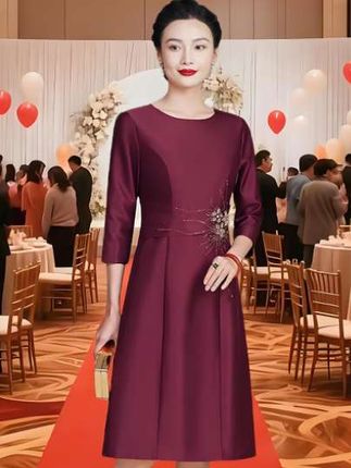 #连衣裙 #优雅气质 #秋季穿搭 #婚礼妈妈礼服 #喜婆婆喜妈妈婚宴装
