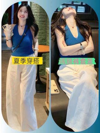 姐妹们都去穿这套韩系辣妹风穿搭,上身真的太好看了!它是一件挂脖吊带加上阔腿裤的设计,而且还是这种露背的款式,又甜又酷的感觉,真的是谁穿谁爱。无论是日常出行约会还是聚会穿,都很合适,轻松打造出时髦感,喜欢的小姐姐千万不要错过了,快来试试吧!#夏季穿搭 #高级感穿搭 #欧货时髦个性潮流女装 #简约穿搭 #休闲减龄穿搭