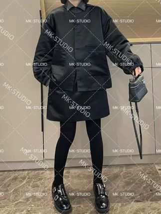 米可/MK-1505ZJ【缎面无领夹棉套装】时尚休闲气质冬季新款两件套#高级感穿搭 #时尚休闲气质 #冬季两件套 #缎面无领夹棉套装 #穿出自己的风格