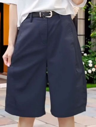 时尚高腰五分裤女夏季新款花苞裤短款休闲阔腿裤