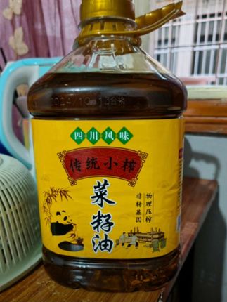 四川菜籽油压榨浓香食用油5斤农家自榨健康植物油#菜籽油
