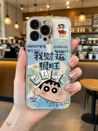 小新财运很旺手机壳也太阔爱了叭 做工精细 寓意美好 好朋友我们一人一个#这个手机壳真的长在我心巴上#用一个手机壳展示我的精神状态#蜡笔小新手机壳#透明手机壳#低价手机壳
