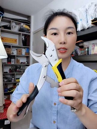 加重型 10寸胶柄大力钳(圆口)重型手动夹钳#大力钳 #高性能实用工具