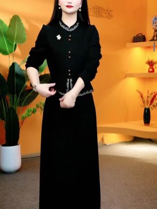 【衣雅严选】8085-1273#新款特惠加厚保暖气质显瘦款假两件连衣裙#点击小黄车直接购买