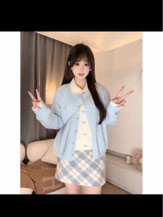 大码女装胖mm秋冬季新款设计感假两件刺绣毛衣翻领宽松显瘦上衣 #秋季微胖穿搭测评 #小个子显高显瘦穿搭 #日常搭配 #通勤搭配 #甜美穿搭