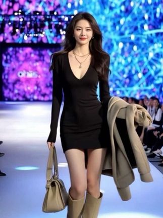 #粉丝投稿秋季服装测评 #早秋贵气感穿搭 #轻松get酷飒甜辣的黑白穿搭 #辣妹穿搭 #包臀裙