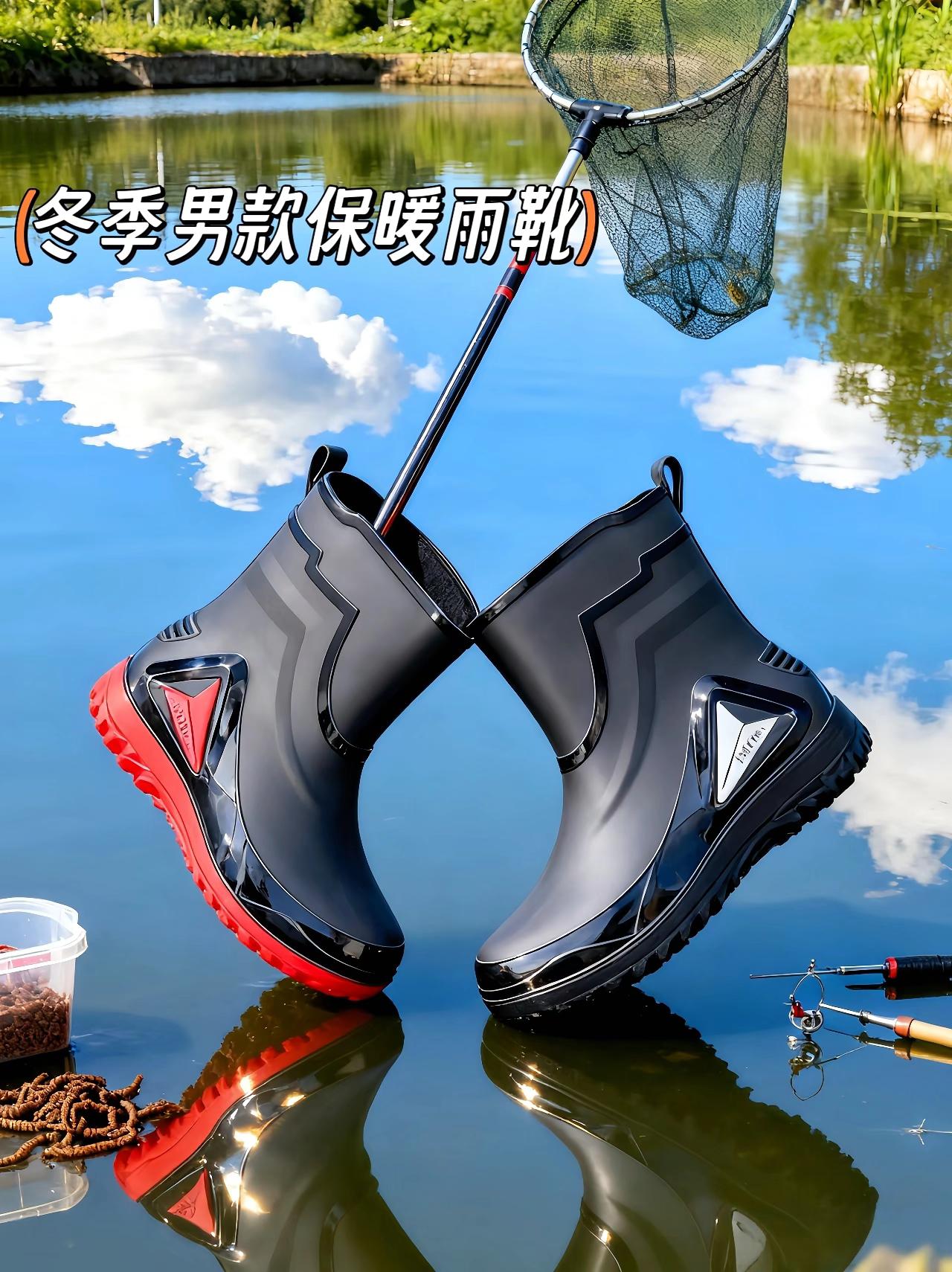 冬季新款防水男士雨鞋外卖骑手胶鞋工作钓鱼水鞋雨靴男款#防滑耐磨#防水#男鞋雨鞋#加绒保暖#雨靴@抖加🔥上热门🔥dou+🔥热点宝