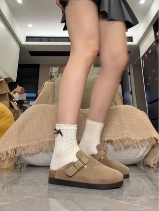 小个子反复心动!4.5cm厚底勃肯鞋巨显腿长显腿细!#勃肯鞋#勃肯拖鞋#厚底勃肯鞋#小个子穿搭#增高厚底鞋