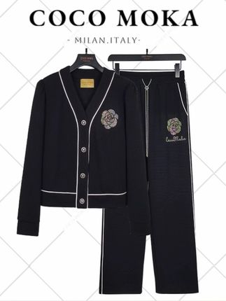 2025秋季新款长袖运动休闲套装女士时尚宽松烫钻潮流 【TZ021】#休闲运动套装#烫钻潮流套装#秋季新款套装#爆款热卖中 #谁穿谁美