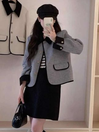 #外套穿搭 #小香风短款外套#春秋季新款小个子宽松感外套
