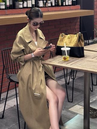 极简大牌风英伦风中长款百搭翻领风衣女外套 #显瘦遮肉#时尚百搭#洋气#高级#强烈推荐