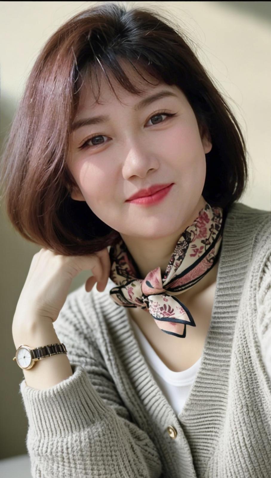 #AI丝巾生活照 家人们晚上好