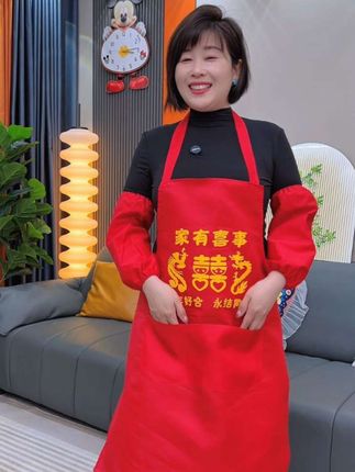 家里有结婚办喜事,可以准备这款#红围裙 ,红红火火非常喜庆#围裙 #围裙罩衣 #结婚用品 #婚庆用品