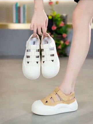 #踩屎感女凉鞋#镂空凉鞋#包头女凉鞋#洞洞鞋#软底软面穿上超舒服